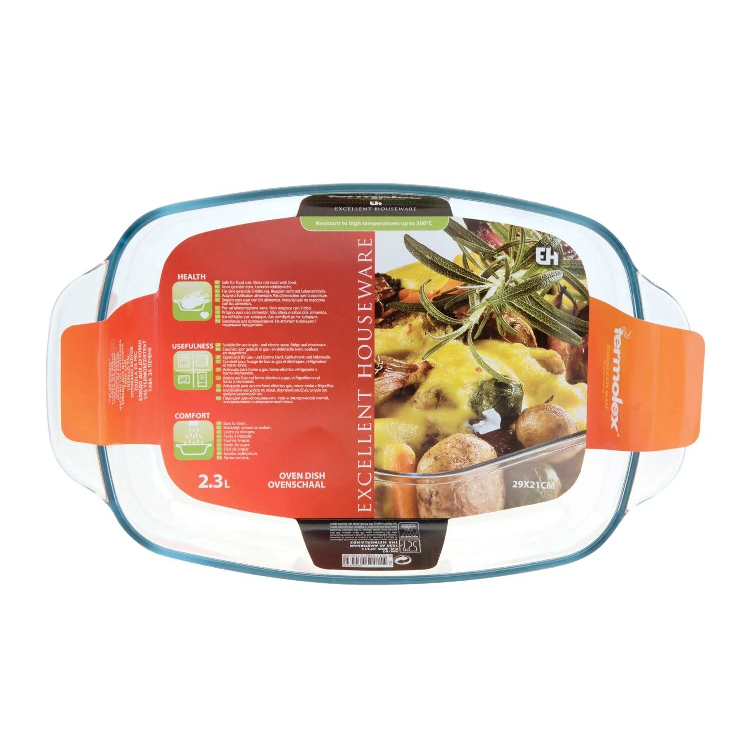 Excellent Houseware Termolex Ovenschaal 2,3 L Glas 3 Excellent Houseware Termolex Ovenschaal 2,3 L Glas