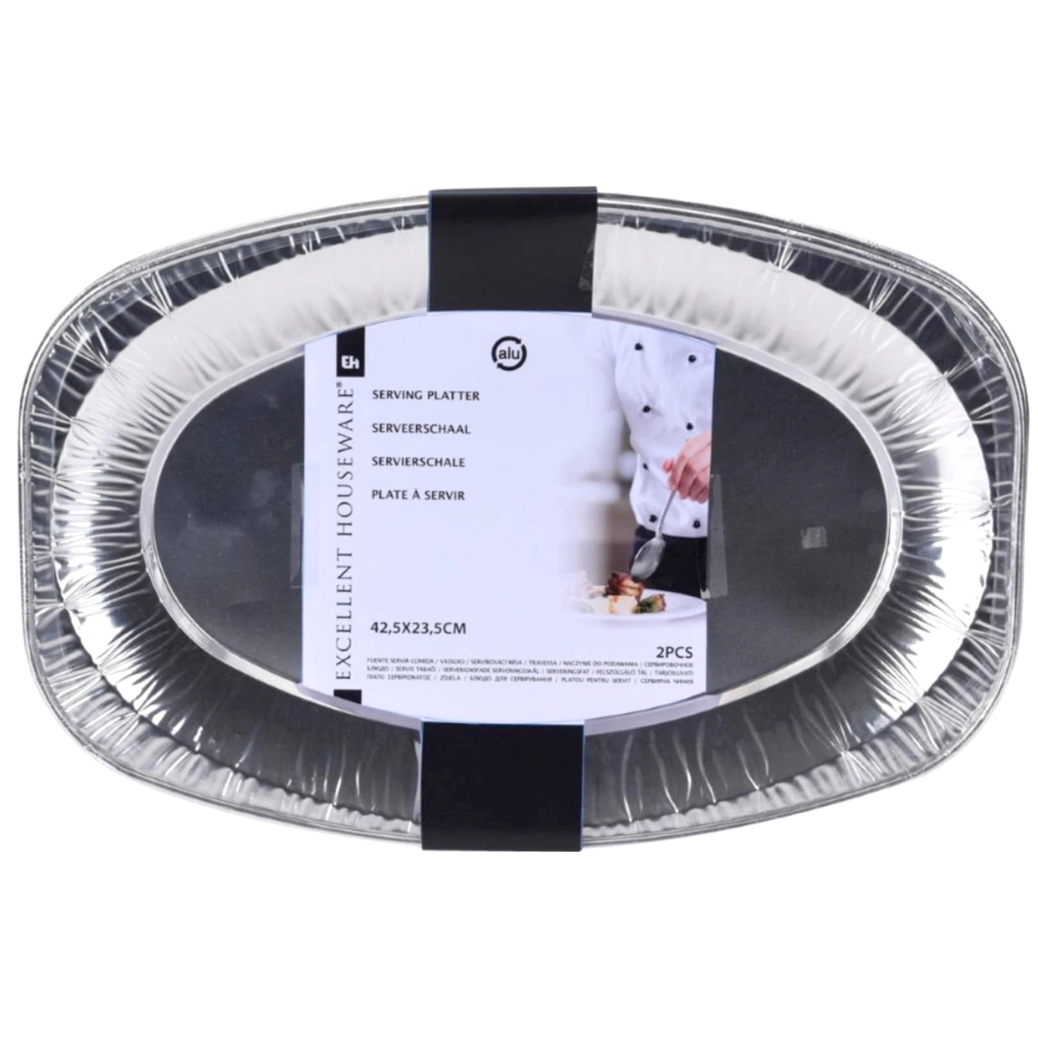 Excellent Houseware Serveerschaal 42,5 X 28,5 Cm 2 Stuks 4 Excellent Houseware Serveerschaal 42,5 X 28,5 Cm 2 Stuks - Afbeelding 2