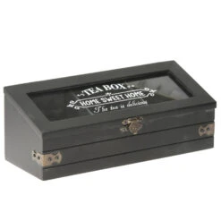 Excellent Houseware Theedoos Hout Met 3 Vakken