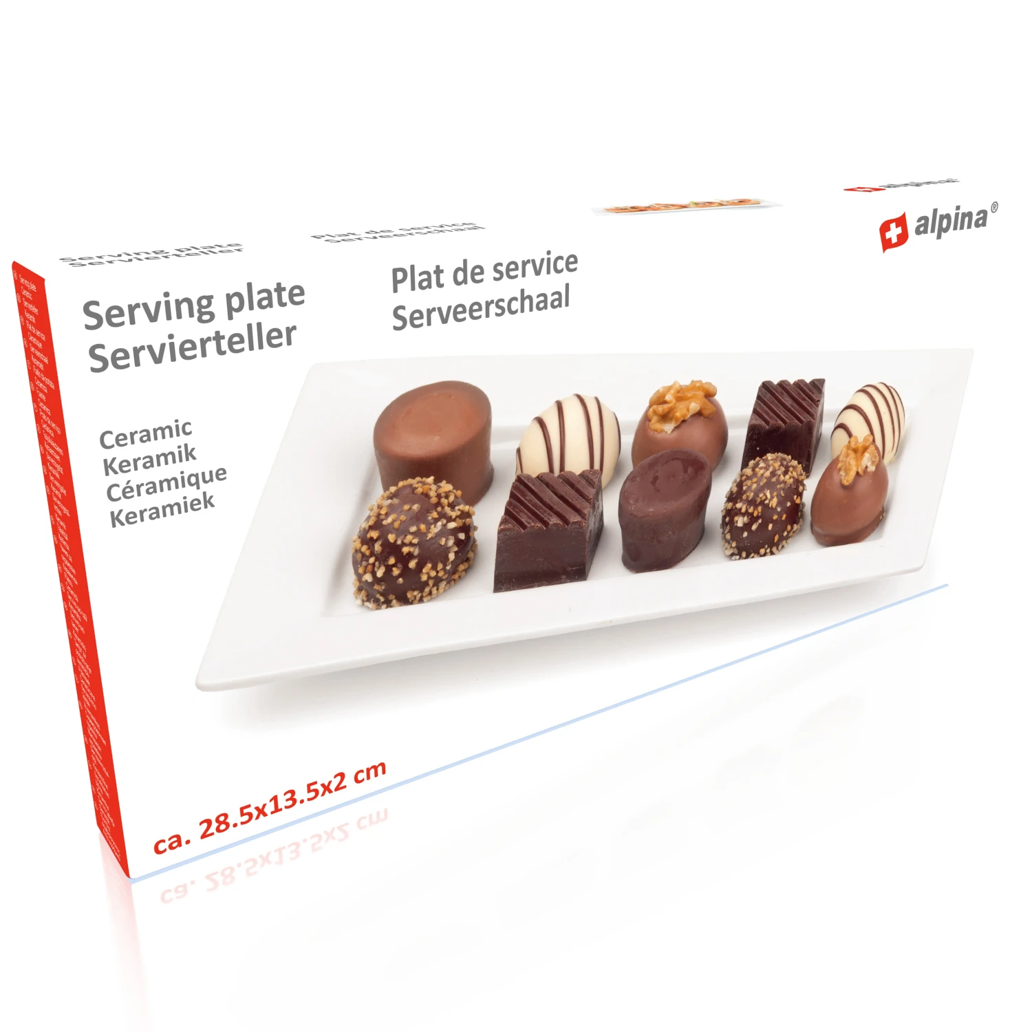 Alpina Serveerschaal Porselein Wit 28,5 X 13,5 X 2 Cm 3 Alpina Serveerschaal Porselein Wit 28,5 X 13,5 X 2 Cm