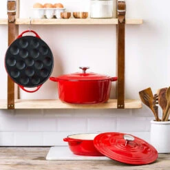 BK Bourgogne Braadpan Ø24 Cm Chili Red -Philips Verkoop 102 4564 3 1 1