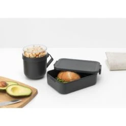 Brabantia Make En Take Lunchset 2 Delig Dark Grey 10 Brabantia Make En Take Lunchset 2 Delig Dark Grey -Philips Verkoop 102 6665 4 1 1