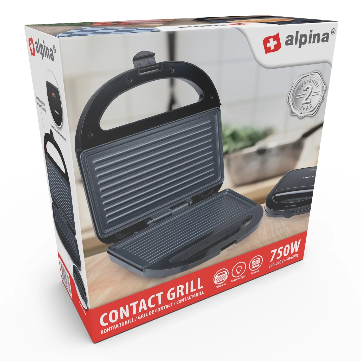 Alpina Contactgrill 750W 10 Alpina Contactgrill 750W - Afbeelding 8