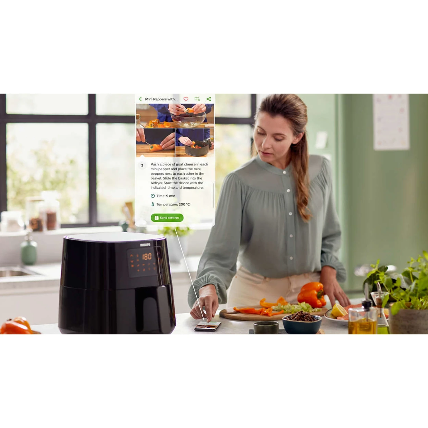 Philips Essential Connected Airfryer XL HD9280/70 9 Philips Essential Connected Airfryer XL HD9280/70 - Afbeelding 7