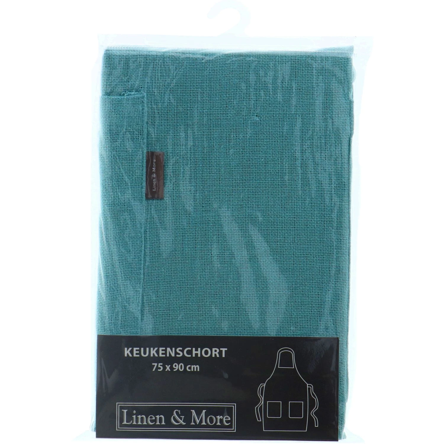 Linen & More Schort Uni Groen 5 Linen & More Schort Uni Groen - Afbeelding 3