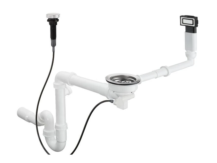 Hansgrohe Afvoergarnituren - Enkele Spoelbak Automatische Afvoer- En Overloopcombinatie, RVS 43931800 3 Hansgrohe Afvoergarnituren - Enkele Spoelbak Automatische Afvoer- En Overloopcombinatie, RVS 43931800