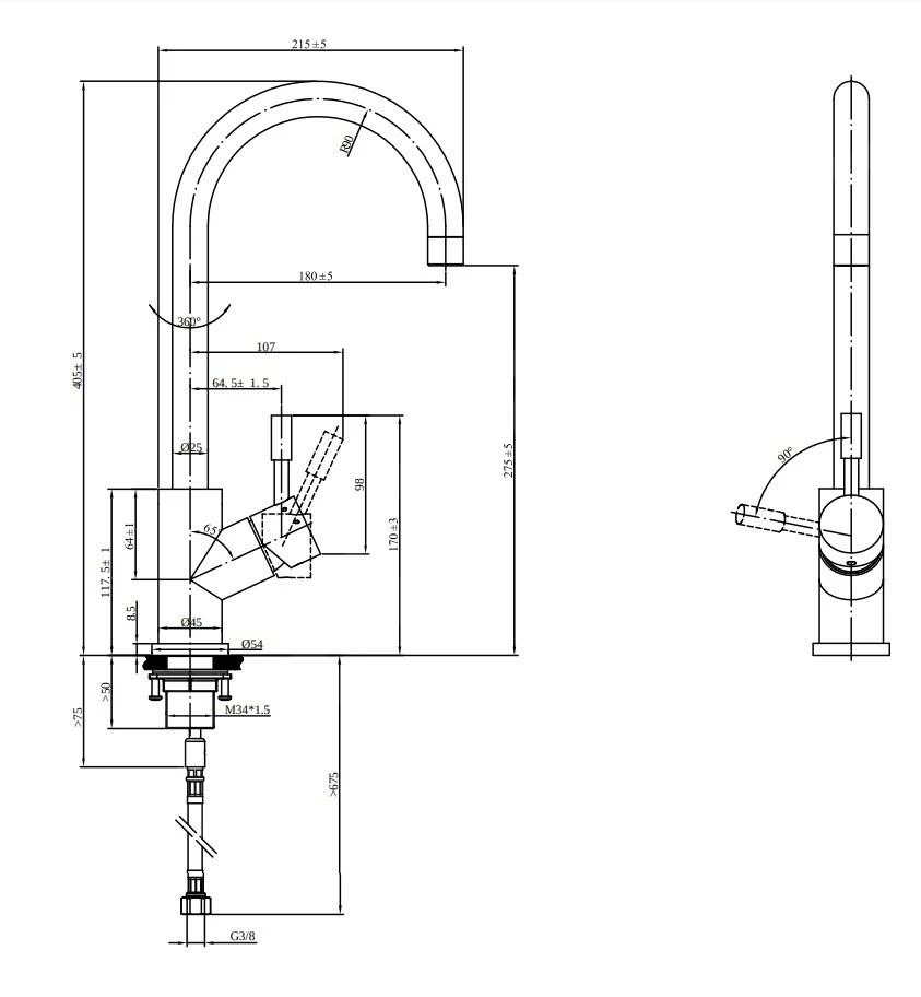 Villeroy & Boch Umbrella - Keukenkraan, Brons 92530004 4 Villeroy & Boch Umbrella - Keukenkraan, Brons 92530004 - Afbeelding 2