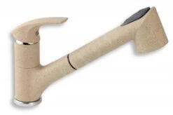 Novaservis Metalia 57 - Keukenkraan Met Uittrekbare Handdouche En Schakelaar, Graniet-zand 57081,GRS