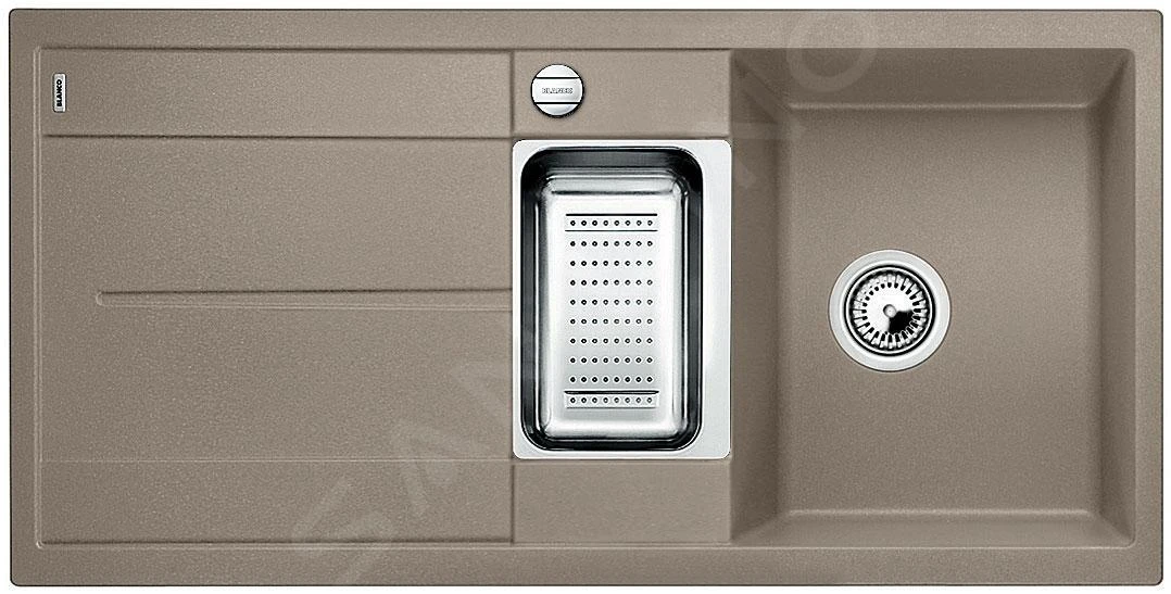 Blanco Metra 6 - Silgranit Spoelbak, 1000x500 Mm, Met Draaiknopbediening, Tartufo 517354 3 Blanco Metra 6 - Silgranit Spoelbak, 1000x500 Mm, Met Draaiknopbediening, Tartufo 517354