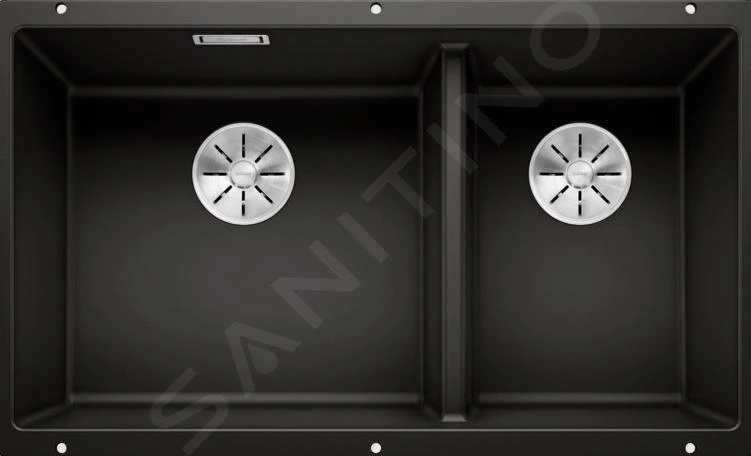 Blanco Subline 430/270 - Silgranit Spoelbak, 755x460 Mm, Zwart 525991 3 Blanco Subline 430/270 - Silgranit Spoelbak, 755x460 Mm, Zwart 525991