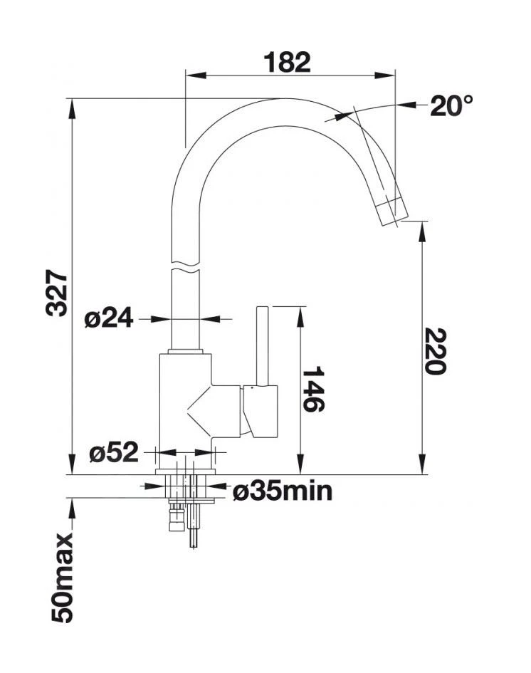 Blanco Mida - Keukenkraan, Wit 519418 4 Blanco Mida - Keukenkraan, Wit 519418 - Afbeelding 2