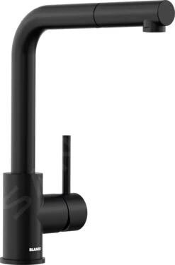 Blanco Mila S - Keukenkraan Met Uittrekbare Sproeikop, Mat Zwart 526660