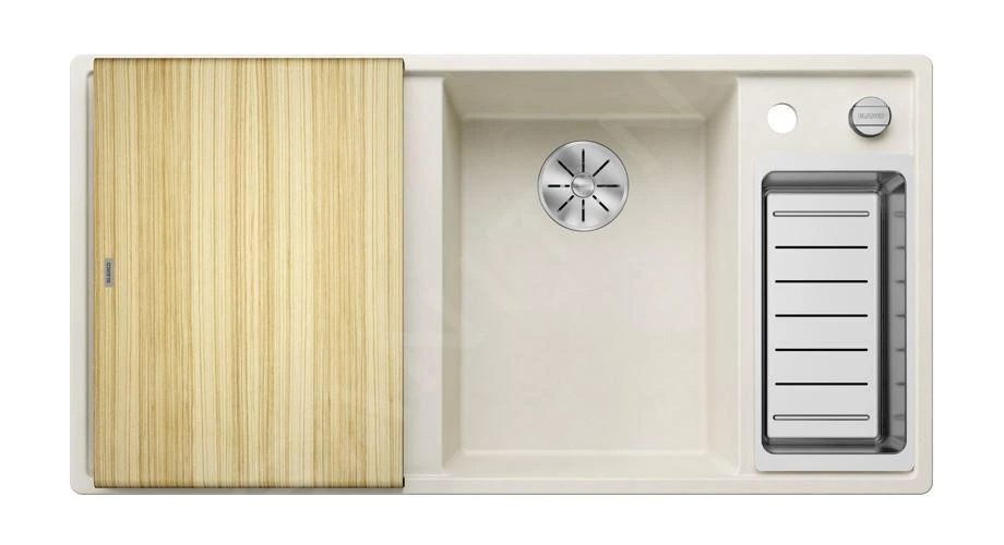 Blanco Axia III 6 - Silgranit Spoelbak, 1000x510 Mm, Met Afvoerbediening En Toebehoren, InFino, Zacht Wit 527046 6 Blanco Axia III 6 - Silgranit Spoelbak, 1000x510 Mm, Met Afvoerbediening En Toebehoren, InFino, Zacht Wit 527046 - Afbeelding 4