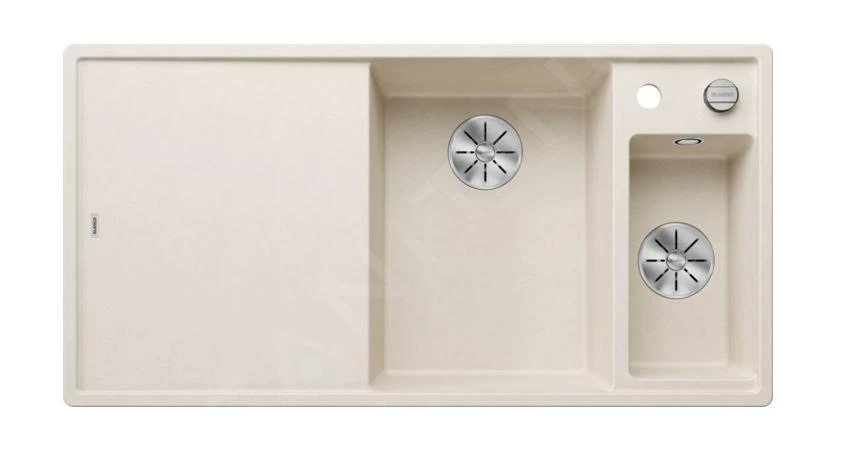 Blanco Axia III 6 - Silgranit Spoelbak, 1000x510 Mm, Met Afvoerbediening En Toebehoren, InFino, Zacht Wit 527046 3 Blanco Axia III 6 - Silgranit Spoelbak, 1000x510 Mm, Met Afvoerbediening En Toebehoren, InFino, Zacht Wit 527046