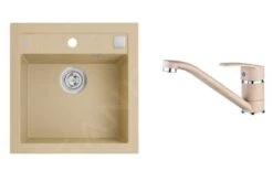 Alveus Sets - Set Spoelbak Formic 20 En Keukenkraan Nina, Beige SETA069