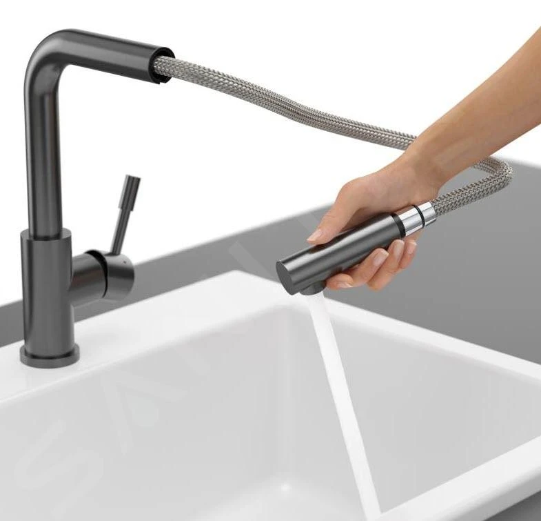 Villeroy & Boch Steel Shower - Keukenkraan Met Uittrekbare Sproeikop, Antraciet 96970105 7 Villeroy & Boch Steel Shower - Keukenkraan Met Uittrekbare Sproeikop, Antraciet 96970105 - Afbeelding 5