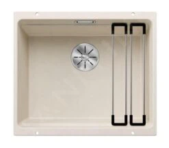 Blanco Etagon 500 - Silgranit Spoelbak, 530x460 Mm, Met Toebehoren, InFino, Zacht Wit 527075